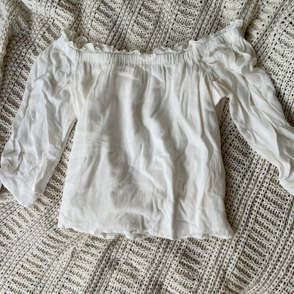 White off the shoulder top